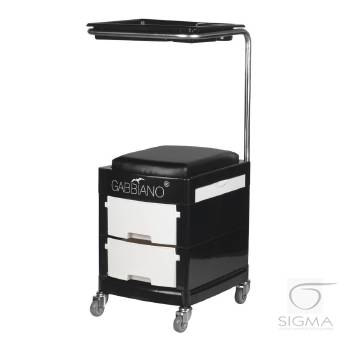 Pomocnik-taboret do pedicure 16 plus czarny/biały