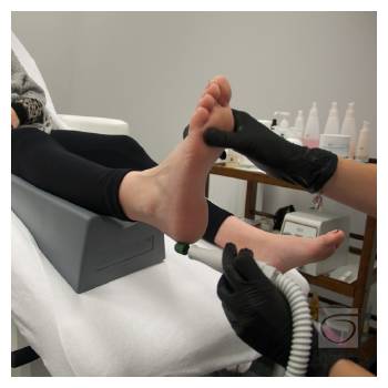 Podnóżek do pedicure na fotel ACT szary