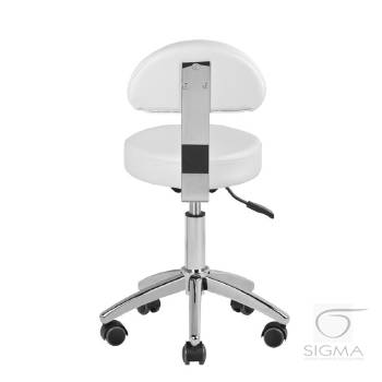 Taboret kosmetyczny do pedicure 304-P biały