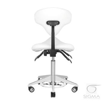 Taboret kosmetyczny Azzurro 037F Bump-up biały