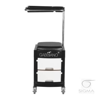 Pomocnik-taboret do pedicure 16 plus czarny/biały