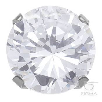 System75 Cubic Zirconia srebrna 6mm