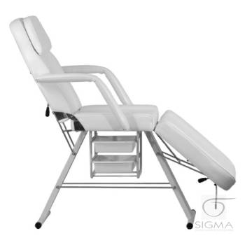 Fotel kosmetyczny z kuwetami A202 biały