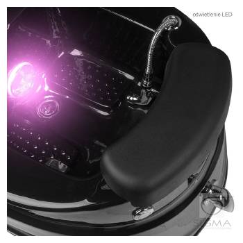 Fotel pedicure SPA AS-122 cz-b. z funkcją masażu