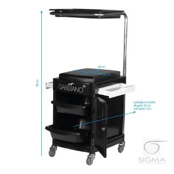 Pomocnik-taboret do pedicure 23 plus czarny