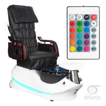 Fotel pedicure SPA AS-261 cz-b. z funkcją masażu