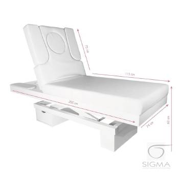 Leżanka kosmetyczna Azzurro 815B świecąca White