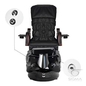 Fotel pedicure SPA AS-261 czarny z funkcją masażu