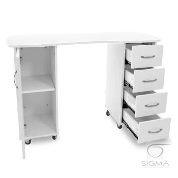 Biurko 2027 BP białe, dwie szafki