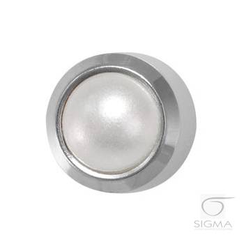 Studex perła srebrna oprawa pełna, średnia