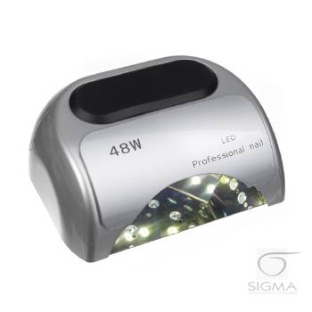 Lampa 48W Dual LED UV Timer+Sensor LED06 srebrna