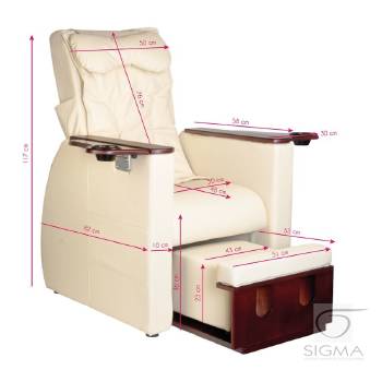 Fotel SPA do pedicure Azzurro 101 beżowy