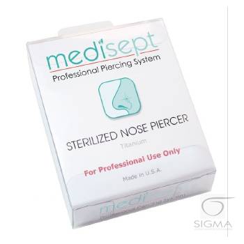 Aparat do przekłuwania nosa dysk złoty mini