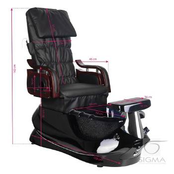 Fotel pedicure SPA AS-261 czarny z funkcją masażu